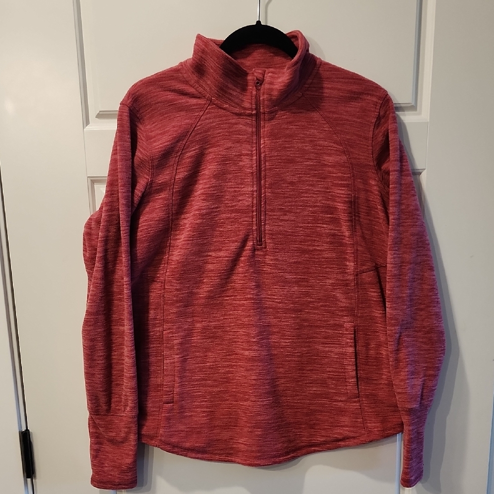 Red Quarter-Zip Pullover